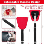 Windshield Cleaner Tool, 17Pcs Red Car Interior Cleaning Kit, Car Detailing Kit Interior Cleaner, Car Detailing Brushes, Car Cleaning Gel, Inside Cleaning Supplies Accessories for Women Girls - Image 3