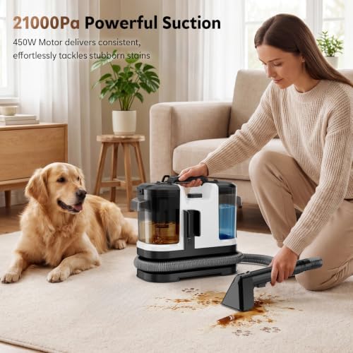Portable Carpet & Upholstery Cleaner Machine, 21kPa Spot Cleaner Machine - Image 2