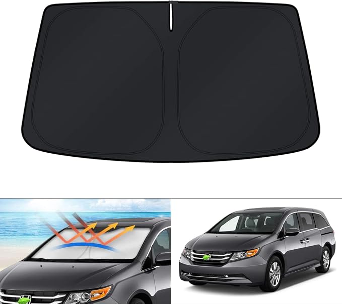 KUST Windshield Sun Shade for Honda Odyssey Mini Van 2011-2015 2016 2017 Accessories Window Sunshade Sun Visor Protector Foldable Block UV Rays by KUST