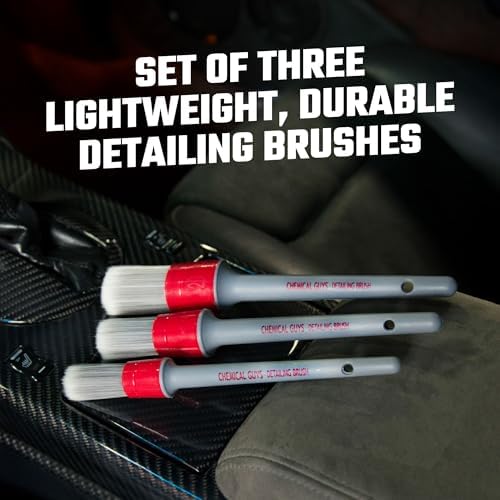 Chemical Guys, All in the Details Interior Detailing Brush Set, 3-Piece - Image 2