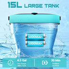 Cordless Washer,Foldable Washer with 2x5.0Ah Battery, 4 Adjustable Model, 4.5Gal Tank 10FT Hose, 6-in-1 Nozzle for Car Washer,Patio,Camping - Image 2