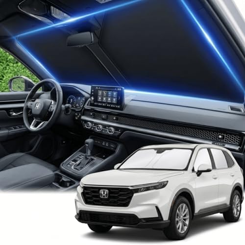 for Honda CRV 2023 2024 2025 2026 Windshield Sun Shade - Sunshade Front Window Shade Custom Fit CR-V Accessories Sun Visor Foldable Shade Blocks UV Rays by AuyNeas