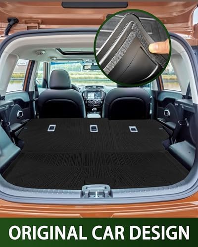 for Kia Soul 2014-2019 Trunk Mat Back Seat Cover Cargo Mat Cargo Liner Protector with Backrest Mat Dog Liner TPE All Weather - Image 4