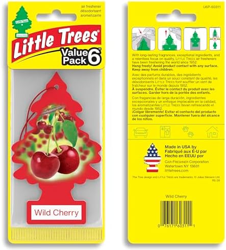 LITTLE TREES Car Air Freshener | Hanging Tree Provides Long Lasting Scent for Auto and Home | 24 Air Fresheners |Wild Cherry - Image 2