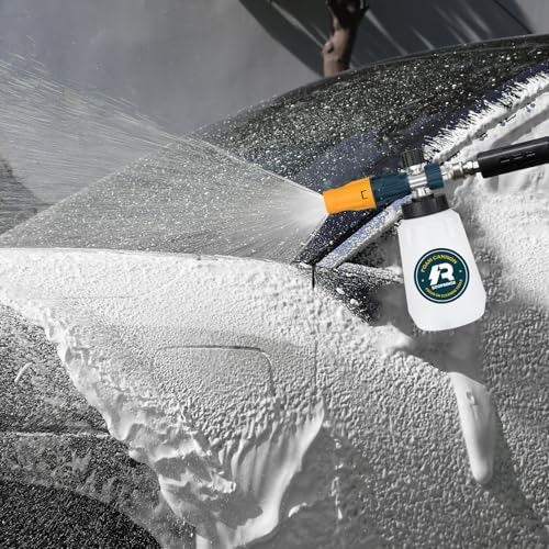 Sooprinse Foam Cannon with 1/4 Inch Quick Connector, Heavy Duty Car Foam Blaster Wide Neck Adjustable Snow Foam Lance for Pressure Washer, 5 Pressure Washer Nozzle Tips, 1 Liter - Image 6
