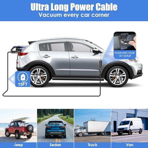 Car Cleaning Kit, Car Interior Detailing Kit with High Power Handheld Vacuum, Detailing Brush Set, Windshield Cleaner, Cleaning Gel, Complete Auto Accessories for Men, Women - Image 7