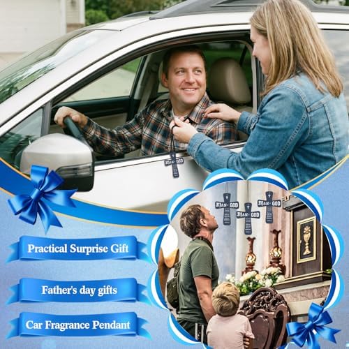 Fumete 24 Pcs Christian Gifts for Men Blue Cross Car Air Fresheners Bulk - Image 7