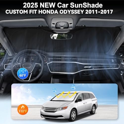 Custom Fit Odyssey 2011-2016 2017 Windshield Sunshade Front Window Shades - Image 4