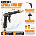 High Pressure Hose Spray Gun with Foam Cannon Garden Hose Nozzle for Car Wash Patio Garden & Outdoor Cleaning - Image 6