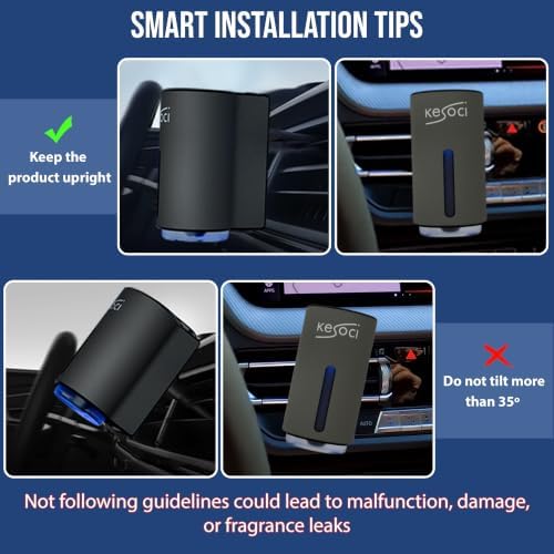 Smart Car Air Freshener: Revolutionary Smart Car Diffuser Vent Clip with 3 Exclusive 10 ml Fragrances (3 x Cologne) - Image 6