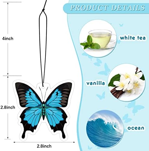 Tallew 12 Pack Car Air Fresheners Butterfly Hanging,Butterfly - Image 2