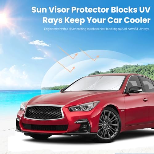 Custom Fit Infiniti Q50 Windshield Sunshade for 2014-2026 Q50 Sun Visor - Image 5