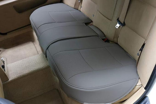 1 Pack Car Interior Luxury PU Leather Bench Seat Protector Rear Car Seat Cover Rear Seat Bottom Cover Fits 90% of car - for Seat Bottom Only(Dark Grey- Rear seat) by EDEALYN