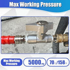 M MINGLE Ball Valve Pressure Washer, 3/8" Quick Connect Ball Valve for Power Washer Hose, 5000 PSI - Image 3