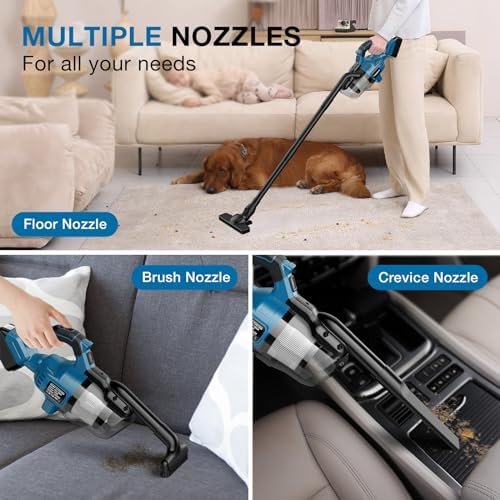 Cordless Vacuum Cleaner Compatible with Makita 18V Battery 100AW Suction - Image 5