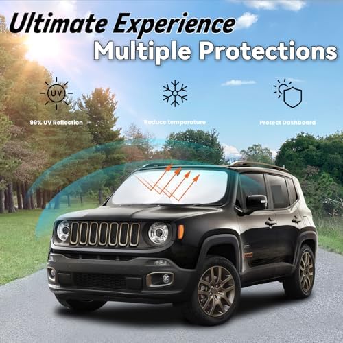 Windshield Sun Shade for Jeep Renegade 2015-2024 - Image 3