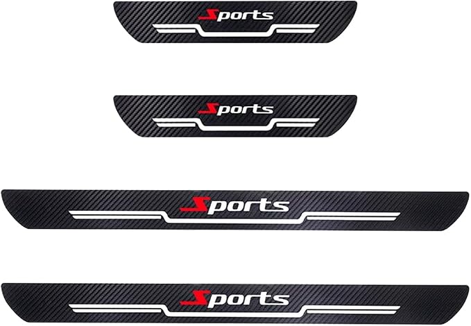 4PCS Car Door Sill Protector, Sport Carbon Fiber Anti-Slip Vehicle Door Edge Scratch Protection, Self-Adhesive Automotive Entry Guard Decoration Sticker, Universal for SUV RV Truck - Image 7
