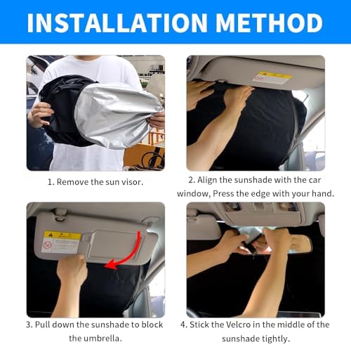 Front Windshield Sun Shade Custom Fit Compatible for Chrysler 300 300C 2011-present Sunshade Foldable UV Ray Reflector Visor Protector Accessories Shield Cover Reflective (Chrysler 300 2011-present) - Image 6