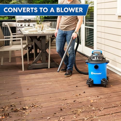 Vacmaster VOC507PF 0101 5-Gal 3 Peak HP Utility Wet/Dry Vacuum Blue - Image 6