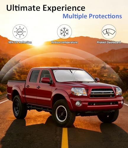 Windshield Sun Shade for 2005-2015 Toyota Tacoma Accessories - Image 3
