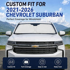 Custom Fit Windshield Sun Shade for Chevrolet Chevy Suburban 2021-2026 - Image 2