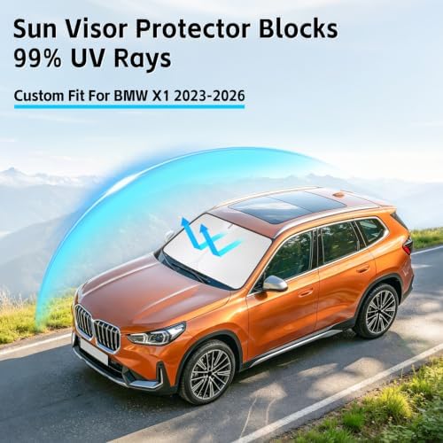 Windshield Sun Shade for BMW X1 2023-2026 Sunshade - Image 2