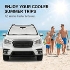 Windshield Sun Shade for Subaru Ascent 2019-2024 2025 2026 Sunshade Front Window Shade Custom Fit Ascent Accessories Sun Visor Foldable Shade Blocks UV Rays Accessories - Image 4