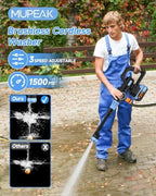 Cordless Power Washer 1500PSl, Portable Power Washer, Blue - Image 2
