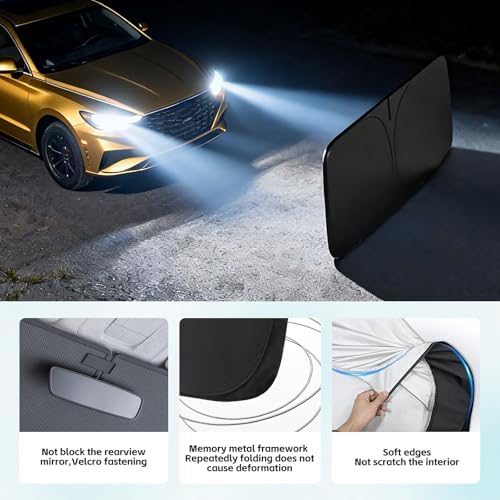 Windshield Sun Shade for Hyundai Sonata 2015-2026 Sunshade - Image 5