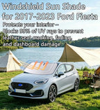Windshield Sun Shade for 2017-2023 Ford Fiesta, 4-Layer 240T Foldable UV Block Car Accessory to Cool Interior - Image 2