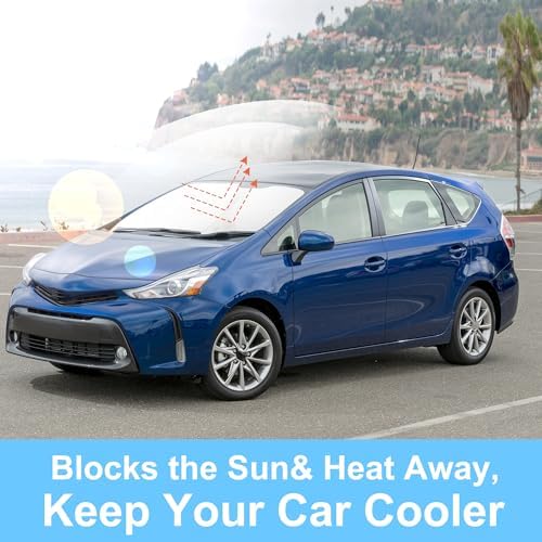 TINGLU Sun Shade for Toyota Prius Hatchback 2010-2015(Not for Prius C or Prius V) Accessories Windshield Sun Shade Window Shade UV Rays Protection Sun Visor Cover - Image 5