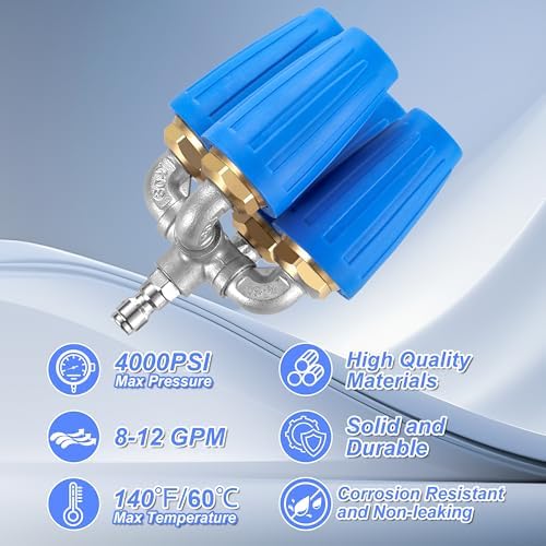 4-in-1 Turbo Nozzle Pressure Washer, 1/4" Quick Connector, 4000 PSI - Image 3