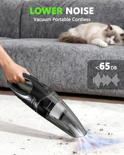 Handheld Vacuum Cordless, Portable Car Vacuum, Black - Image 5