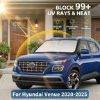 Windshield Sun Shade for Hyundai Venue 2020-2024 2025 Sunshade Front Window Shade Custom Fit Venue Accessories Sun Visor Foldable Shade Blocks UV Rays Accessories - Image 2