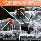 60" Extendable Car Wash Brush Kit with Long Handle - Image 2