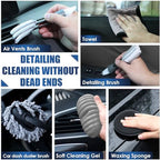 21Pcs Car Cleaning Kit with High Power Handheld Vacuum, Car Wash Mop with Long Handle, Bucket, Detailing Brush Set, Windshield Cleaner, Complete Interior Exterior Washing Supply for Men Women - Image 6