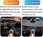 Front Windshield Sun Shade Fit for Dodge Charger Challenger Durango Journey Universal Fit to All Dodge Cars Foldable Sun Visor Protector Custom Fit Dodge Window Sunhade (Black Green) - Image 5