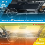 Windshield Sun Shade for 2020-2026 Hyundai Sonata, Protect Auto from Heat Damage and Keep Cool, Compact Foldable, Sunshade for Front Window, CLIM ART, Car Accessories - WS3033 - Image 2