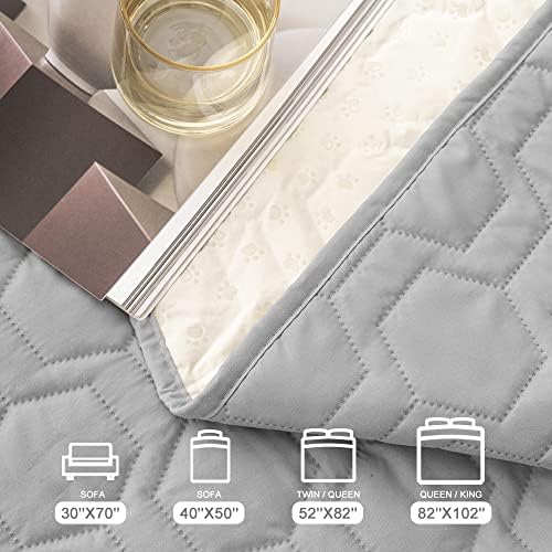 Waterproof Blanket Couch Cover for Dogs Non-Slip Pet Sofa Protector | Tcksstex Non-slip waterproof couch cover scratch resistant machine washable protects sofa bed car（40x50-Light Grey） - Image 6