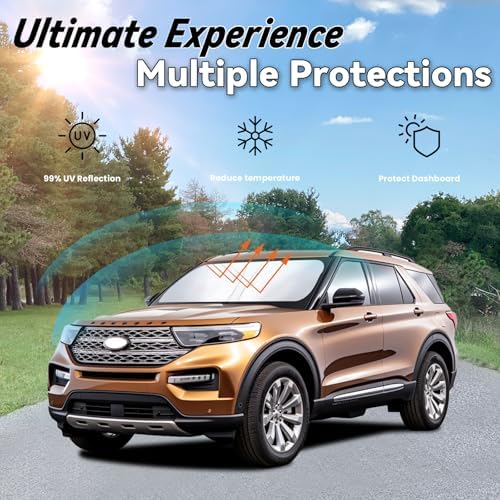 Windshield Sun Shade for Ford Explorer 2012-2019 - Image 3