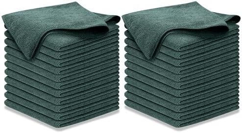 USANOOKS Premium 300GSM Microfiber Cleaning Cloth - 12.5"x12.5" High Performance - 1200 Washes, Ultra Absorbent Microfiber Towels for Cars Undercarriage, Rims & Engine Bay Cleaning - Microfiber Cloth by USANOOKS