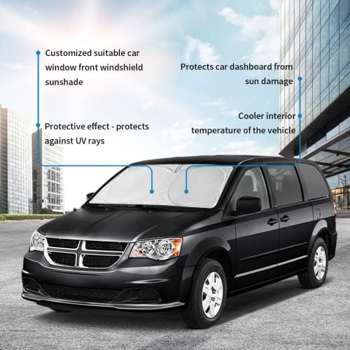 Sunshade for Dodge Caravan 2006-2024 2025 2026 Front Windshield Sun Shade - Image 2