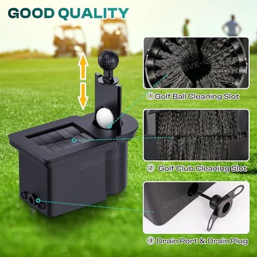DRIVE UP Golf Cart Ball Washer and Club Cleaner Kit, Club Cart Golf Ball Cleaner and Club Head Washer, Suitable for Club Car Precedent, Tempo, Onward Gas and Electric Golf Carts, OEM 103662801 - Image 4