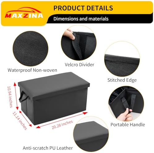 Seat Aisle Storage Box Compatible with 2020-2026 Ford Explorer Rear Car Seat Organizer Foldable Backseat 2nd Row Kids Toys Travel Storage Bin for 2025 Explorer 6 Seats Accessories - Image 6