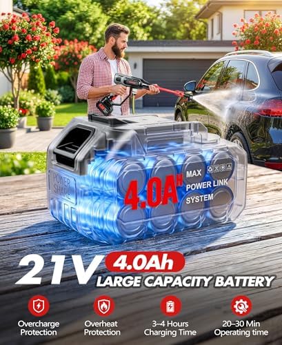 KimPump Cordless Car Washer with 6-in-1 Nozzle with Copper Brushless Motor - Image 5