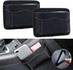 BetterJonny 2 Pcs Car Side Pocket Organizer, PU Leather Car Seat Side Storage Pocket Multifunctional Auto Console Side Storage Bag for Car Interior Organizer - Image 5
