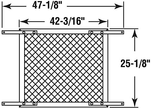 Prime-Line PL 15940-1 Patio Sliding Screen Door Grille, 48 In. x 26 In., Aluminum Construction, Satin (Single Pack) - Image 2