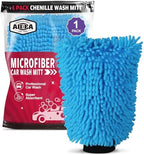 AIDEA Car Wash Mitt Microfiber, 1PK, Car Wash Brush, Blue, 7.12''X10.14'' by AIDEAHOME