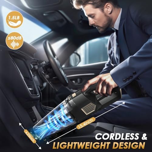 Gxzsk Handheld Vacuum Cordless, Rechargeable Hand Held Car Vacuum Cleaner - Image 6