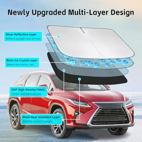 Windshield Sun Shade for Lexus RX 350/350F Sport/350L 450h 2016-2026 - Image 3